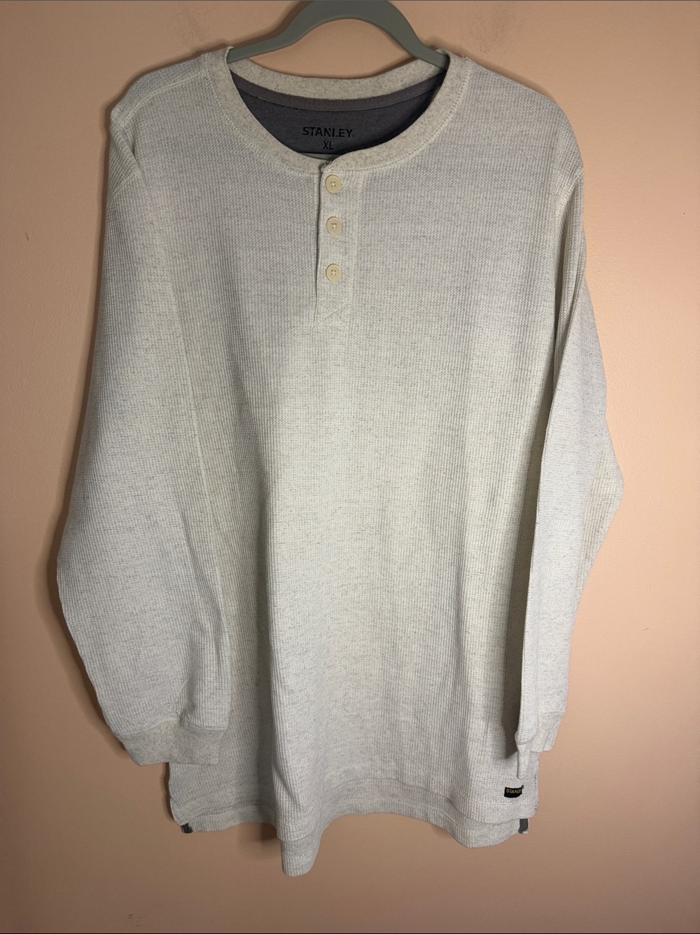 Stanley Light Gray Henley Thermal Long Sleeve